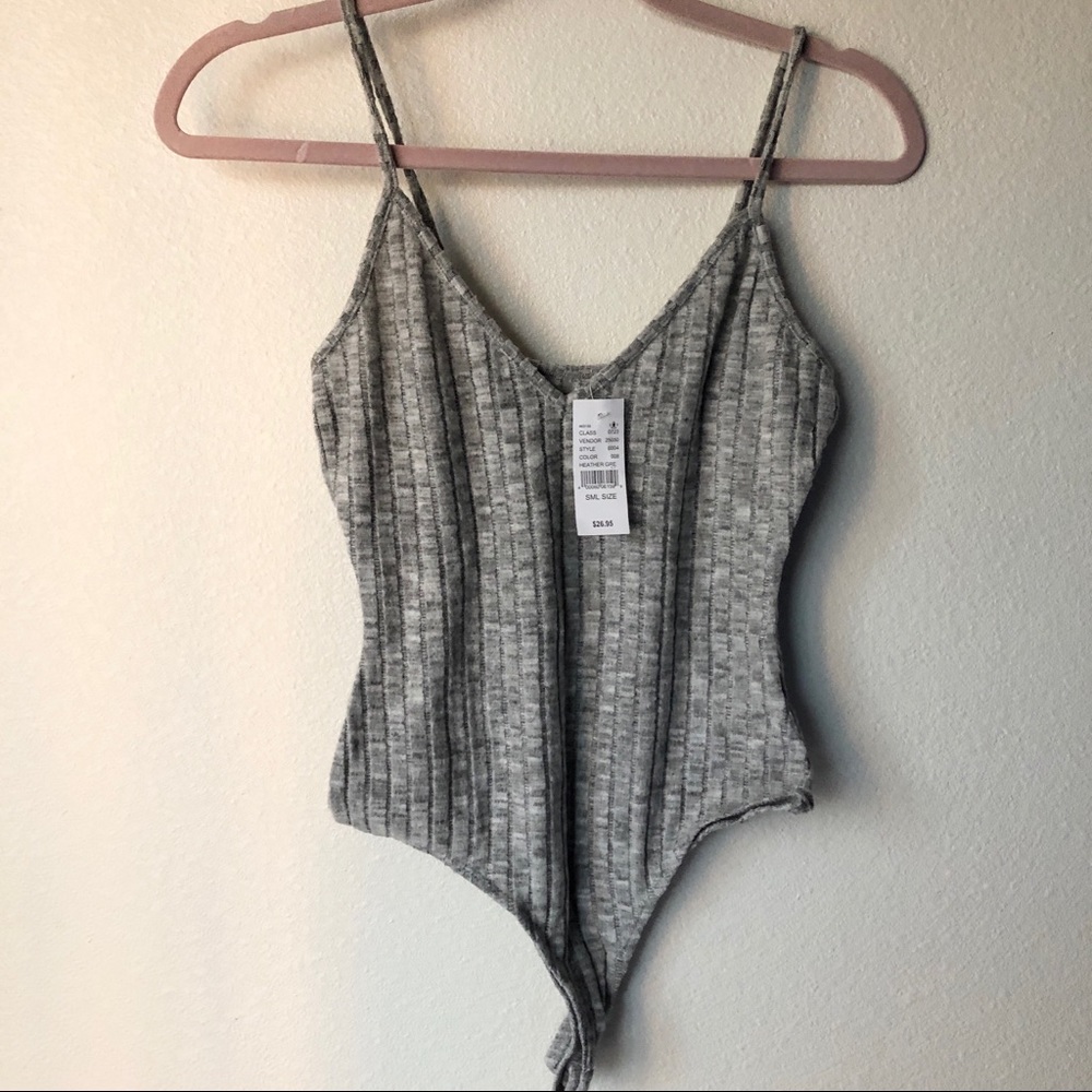 Pacsun grey knit bodysuit NWT SIZE S